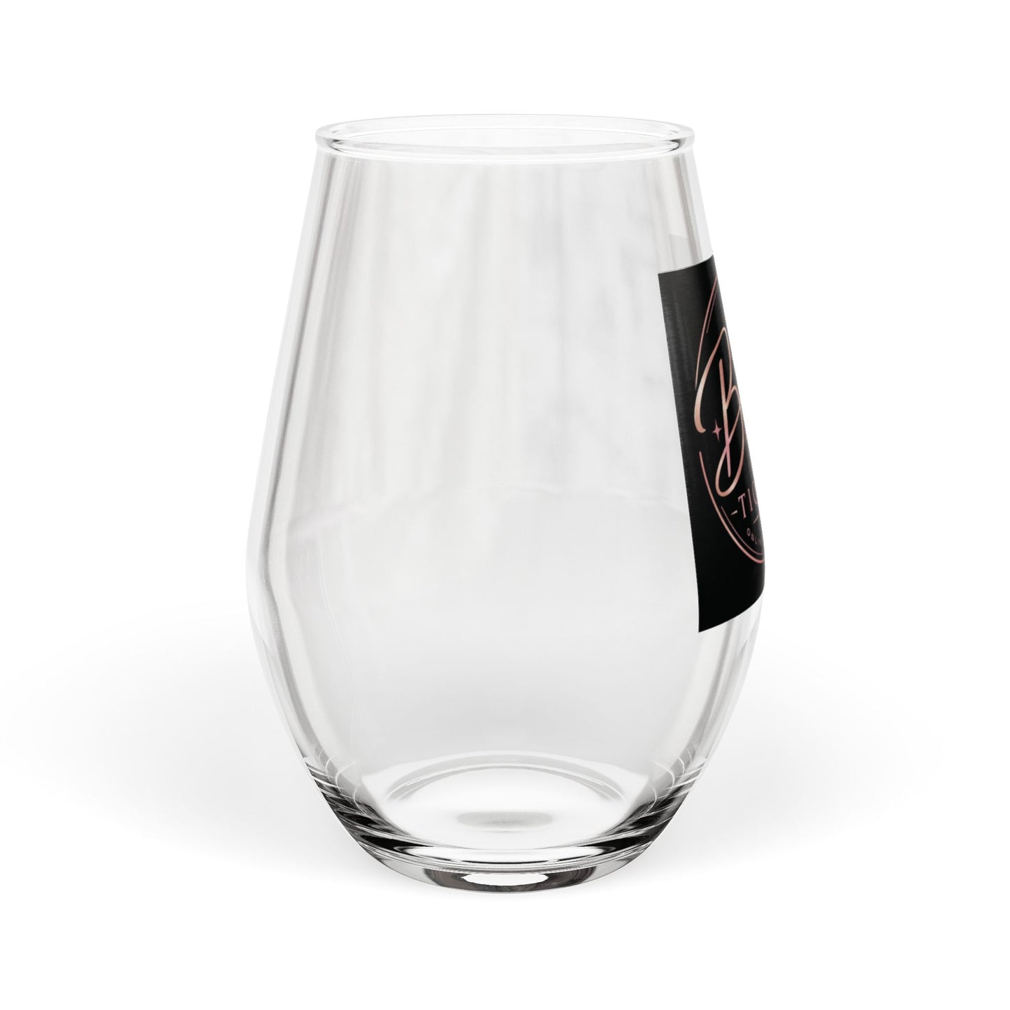 Stemless Wine Glass - 'B's Fancy Tiques' Logo 11.75oz